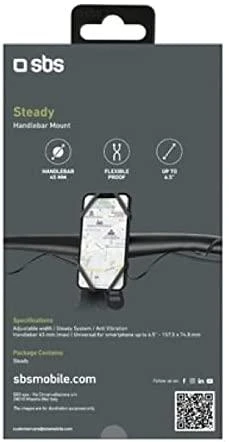 E-Go laikiklis silikonas elektriniam paspirtukui/dviračiui iki 6,5" SBS Juodas