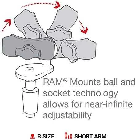Ram Mounts UNPKD RAM STOM MOUNT TRUMPAS RANKAS IR RAM X-GRIP