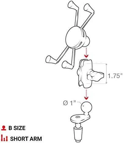 Ram Mounts UNPKD RAM STOM MOUNT TRUMPAS RANKAS IR RAM X-GRIP