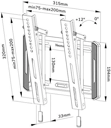 Laikiklis NEOMOUNTS BY NEWSTAR SCREEN WALL MOUNT (TILT, VESA 200X200)