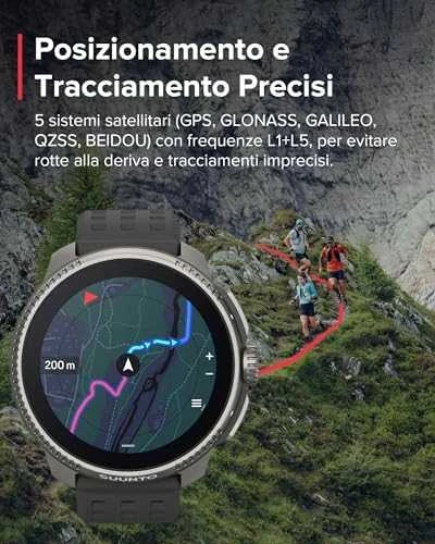 Išmanusis laikrodis Suunto Race Titanium Charcoal, Tamsiai pilkos spalvos korpusas su juodos spalvos dirželiu