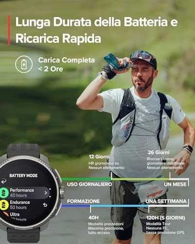 Išmanusis laikrodis Suunto Race Titanium Charcoal, Tamsiai pilkos spalvos korpusas su juodos spalvos dirželiu