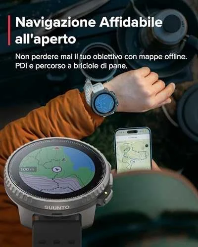 Išmanusis laikrodis Suunto Vertical Titanium Solar, Titano spalvos korpusas su juodos spalvos dirželiu