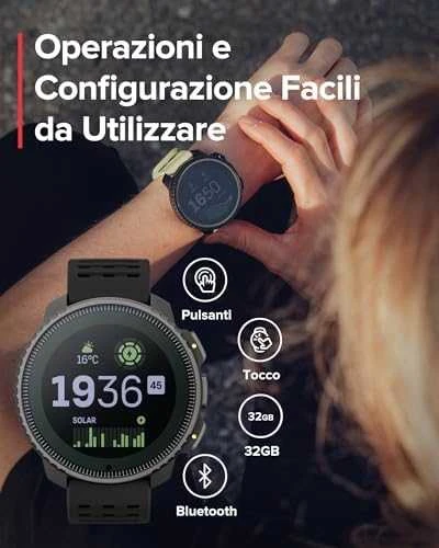 Išmanusis laikrodis Suunto Vertical Solar, Juodos spalvos korpusas su juodos spalvos dirželiu