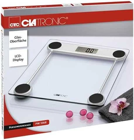 Svarstyklės Clatronic PW 3368 Electronic Personal Scale (Transparent/Sidabrinis)