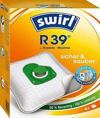 Dulkių siurblio maišeliai Swirl® R 39 MicroPor® Plus Žalias, 4 vnt.
