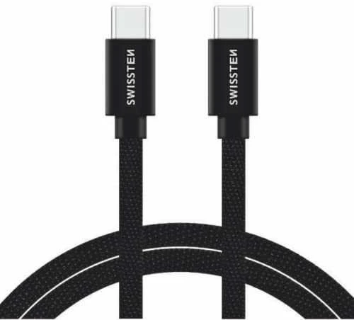 Swissten Textile Universal Quick Charge 3.1 USB-C į USB-C duomenų ir įkrovimo laidas 2m