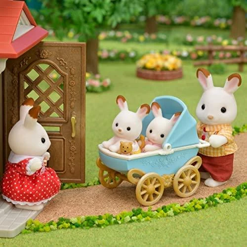 Sylvanian Families Triušiukai dvynukai vežimėlyje
