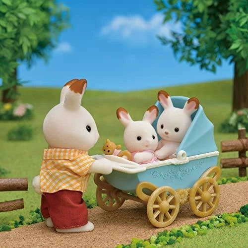 Sylvanian Families Triušiukai dvynukai vežimėlyje