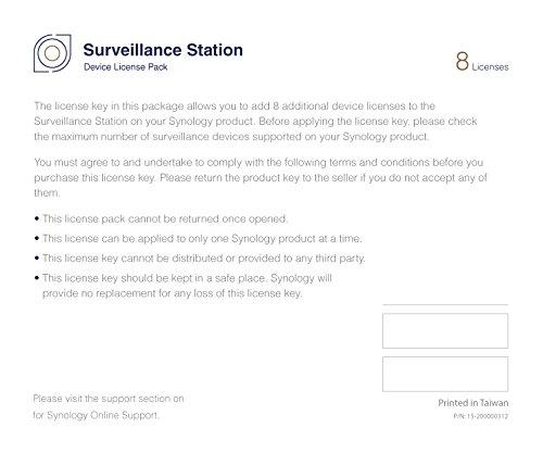 Synology NVR licencija 8 kameroms (LICENSEPACKFOR8)