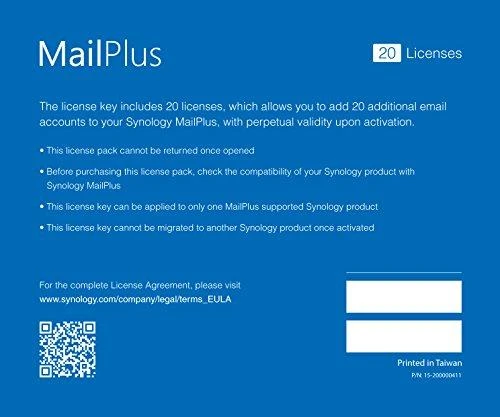 Serveris Synology Sinologija | „MailPlus 20“ licencijos