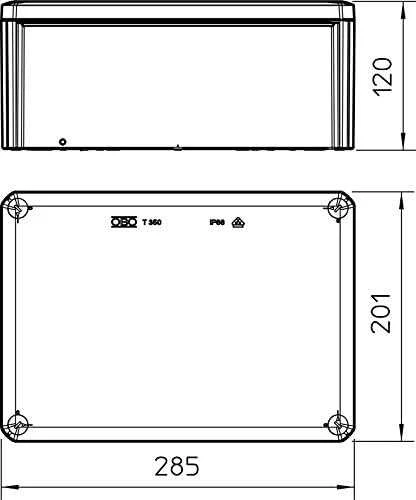 OBO Bettermann Bettermann Can n / t filialas 285x201x120mm IP66 IK06 T 350 OE 2007303