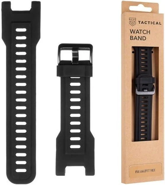 Tactical 606 silikoninė apyrankė skirta Amazfit T-Rex/T-Rex Pro juodos spalvos