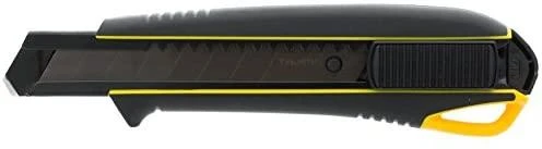 Tajima gumuotas peilis laužomomis 18mm juodosiomis geležtėmis ir automatiniu fiksatoriumi