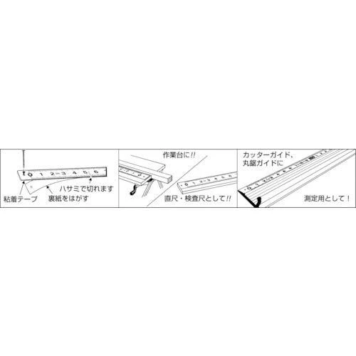Klijuojama plieninė liniuotė Tajima 5m x 13mm