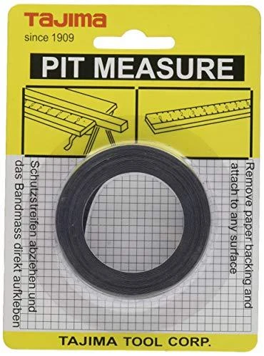 Klijuojama plieninė liniuotė Tajima 5m x 13mm