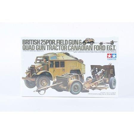 Tamiya – britų 25pdr.field pistoletas ir keturių ginklų traktorius Kanados Ford F.G.T., 1/35, 35044