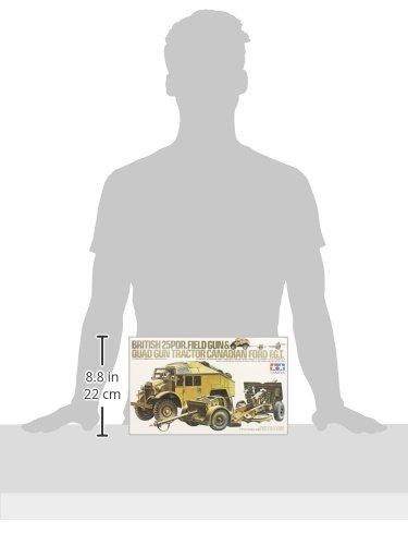 Tamiya – britų 25pdr.field pistoletas ir keturių ginklų traktorius Kanados Ford F.G.T., 1/35, 35044