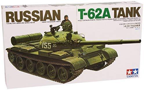 Tamiya T-62A retro tankas 1/35 plastikinis modelis (35108)