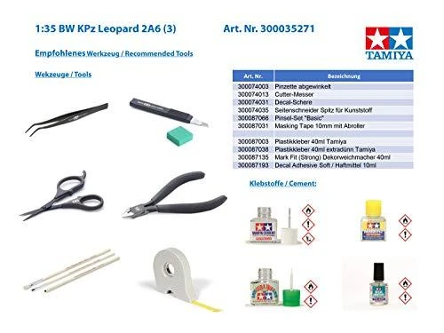 Tamiya – pagrindinis mūšio tankas „Leopard 2A6“, 1/35, 35271