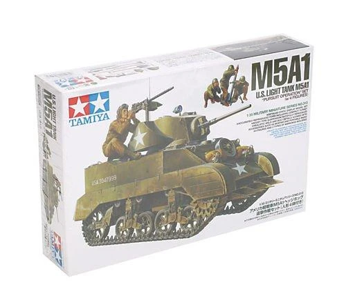 Tamiya M5A1 amerikiečių lengvasis tankas 1/35 plastikinis modelis 35313