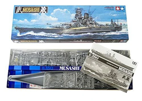 Tamiya Musashi 1/350 japonų mūšinis laivas – plastikinis rinkinys (78031)
