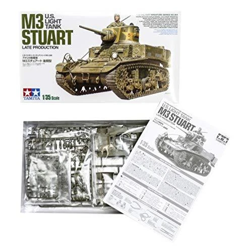 Tamiya M3 Stuart lengvasis tankas 1/35 vėlyvosios gamybos plastikinis rinkinys