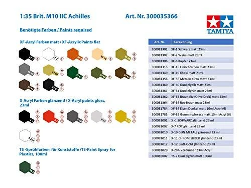 Tamiya – britų tankų naikintuvas M10 II C 17pdr SP Achilles, 1/35, 35366