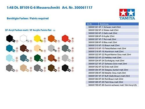 Tamiya Messerschmitt Bf 109 G-6 1/48 plastikinis surenkamas lėktuvo modelis