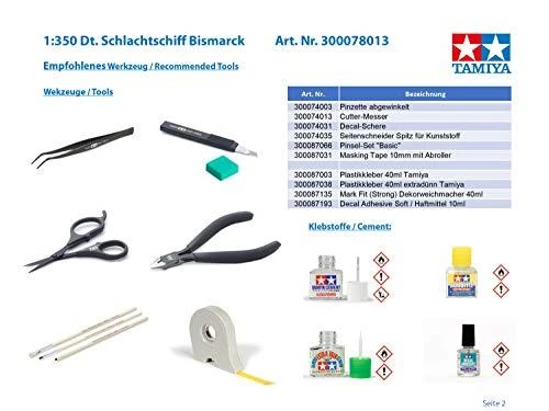 Tamiya Bismarck vokiečių mūšinis laivas 1/350 plastikinis rinkinys 78013
