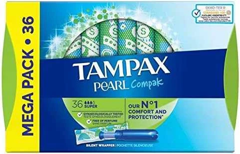 "Tampax Pearl Compak Super" 36 vienetai
