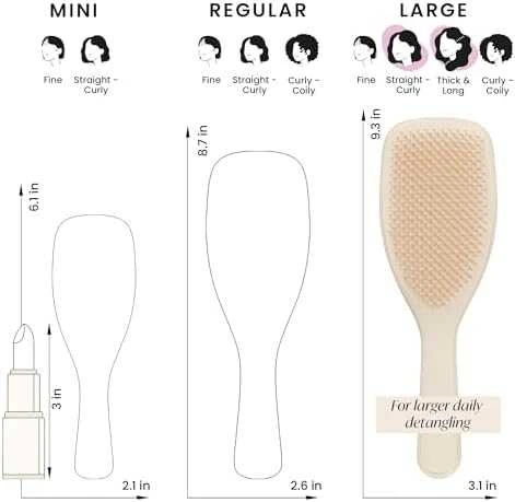 Tangle Teezer The Ultimate Detangler Large Vanilla Latté – plaukų šepetys lengvam išnarpliojimui