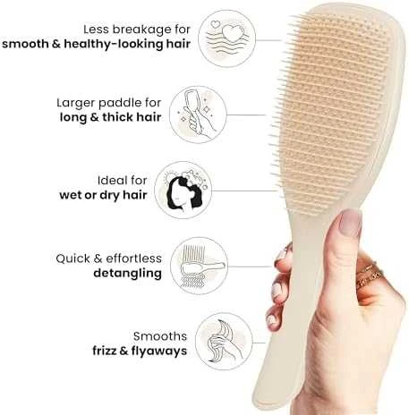 Tangle Teezer The Ultimate Detangler Large Vanilla Latté – plaukų šepetys lengvam išnarpliojimui