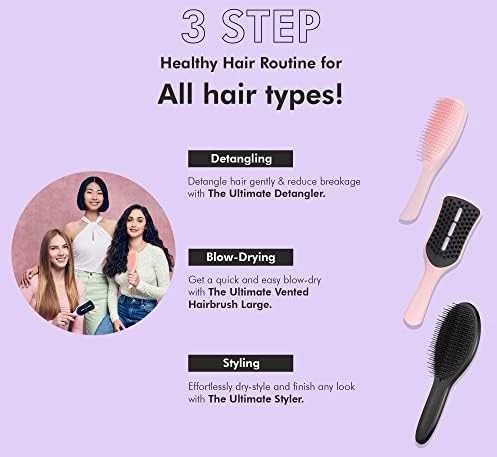 Plaukų šepetys Tangle Teezer Wet Detangler The Ultimate Styler Jet Juodas, juodos spalvos