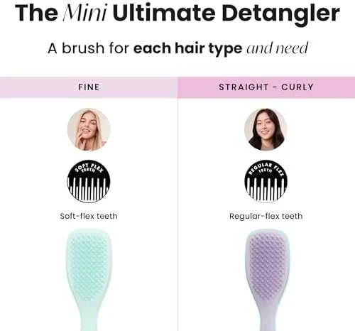 Tangle Teezer TANGLE TEEZER_The Wet Detangler Mini Wisteria Leaf plaukų šepetys