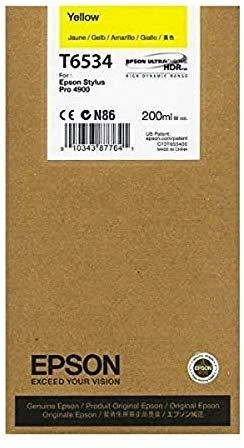 Epson T6534 Geltona rašalo kasetė (200 ml)