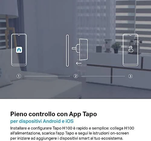 TP-LINK | Tapo išmanusis daiktų interneto mazgas su varpeliu | Tapo H100 | 868/922MHz