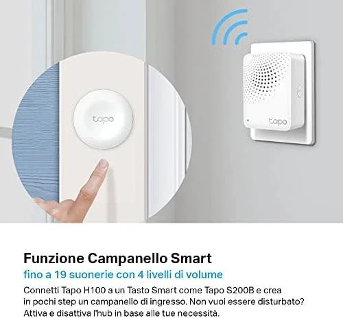TP-LINK | Tapo išmanusis daiktų interneto mazgas su varpeliu | Tapo H100 | 868/922MHz
