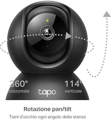 TP-LINK | Namų apsaugos Wi-Fi kamera su pasukama/pakreipiama funkcija | Tapo C211 | PTZ | 3 MP | 3,83 mm | H.264 | Micro SD, maks. 512 GB