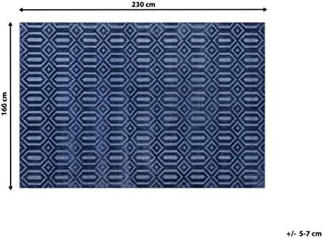 Beliani Kilimas ADATEPE tamsiai mėlynas 160 x 230 cm viskozė