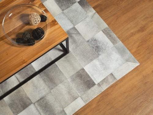 Beliani Kilimas ALACAM pilkas 160 x 230 cm natūrali oda