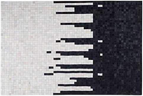 Beliani Kiliminis BOLU juodas 160 x 230 cm natūralios odos