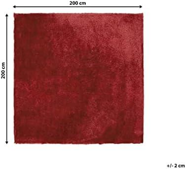 Beliani Raudonas shaggy kilimas EVREN, 200 x 200 cm