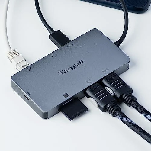 TARGUS® USB-C? UNIVERSAL DUAL HDMI 4K DOCKING STATION WITH 100W POWER DELIVERY PASS-THRU