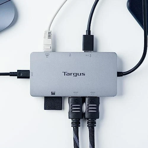 TARGUS® USB-C? UNIVERSAL DUAL HDMI 4K DOCKING STATION WITH 100W POWER DELIVERY PASS-THRU
