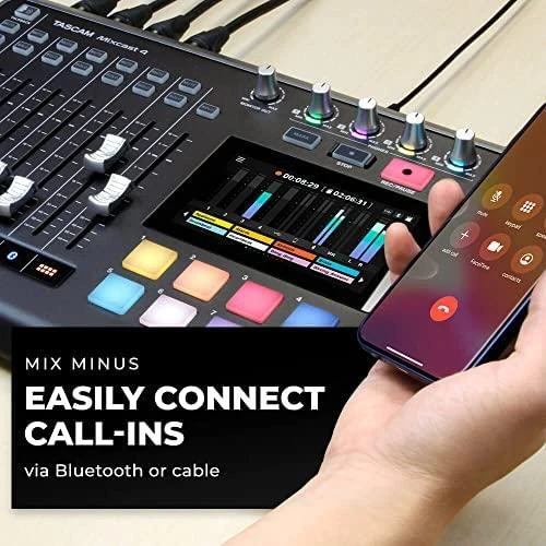 Garso Pultas - Tascam Mixcast 4 Su 4-Pad Jutikliniu Ekranu