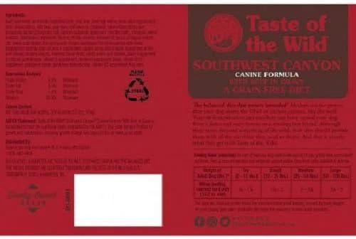 Drėgnas Šunų Maistas - Taste Of The Wild Southwest Canyon 390 g