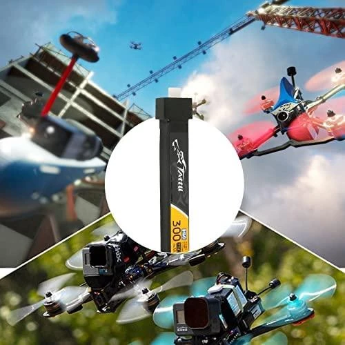 Gens Ace & Tattu Tattu LiPo 300mAh 3.8V 75C 1S1P HV BT2.0.5 akumuliatoriai (5 vnt.)