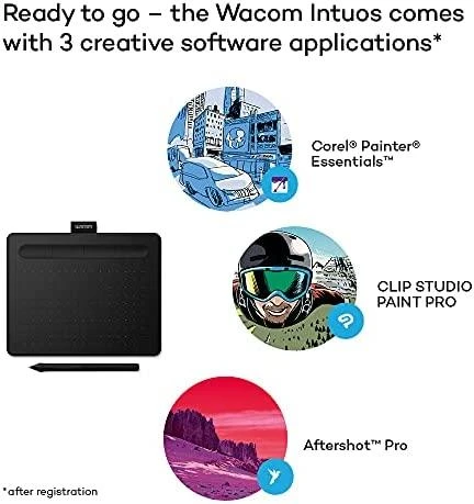 Grafinė planšetė Wacom Intuos S su pieštuku (CTL-4100K-N), Juoda