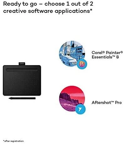 Grafinė planšetė Wacom Intuos S su pieštuku (CTL-4100K-N), Juoda